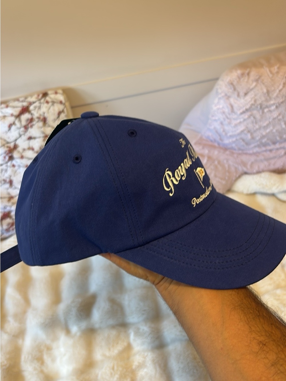 Navy 'Royal Racers' Embroidered Cap - Picture 5 of 6